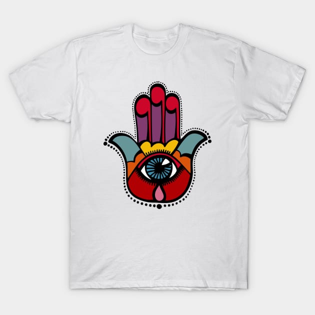 Pop Hamsa T-Shirt by majoihart